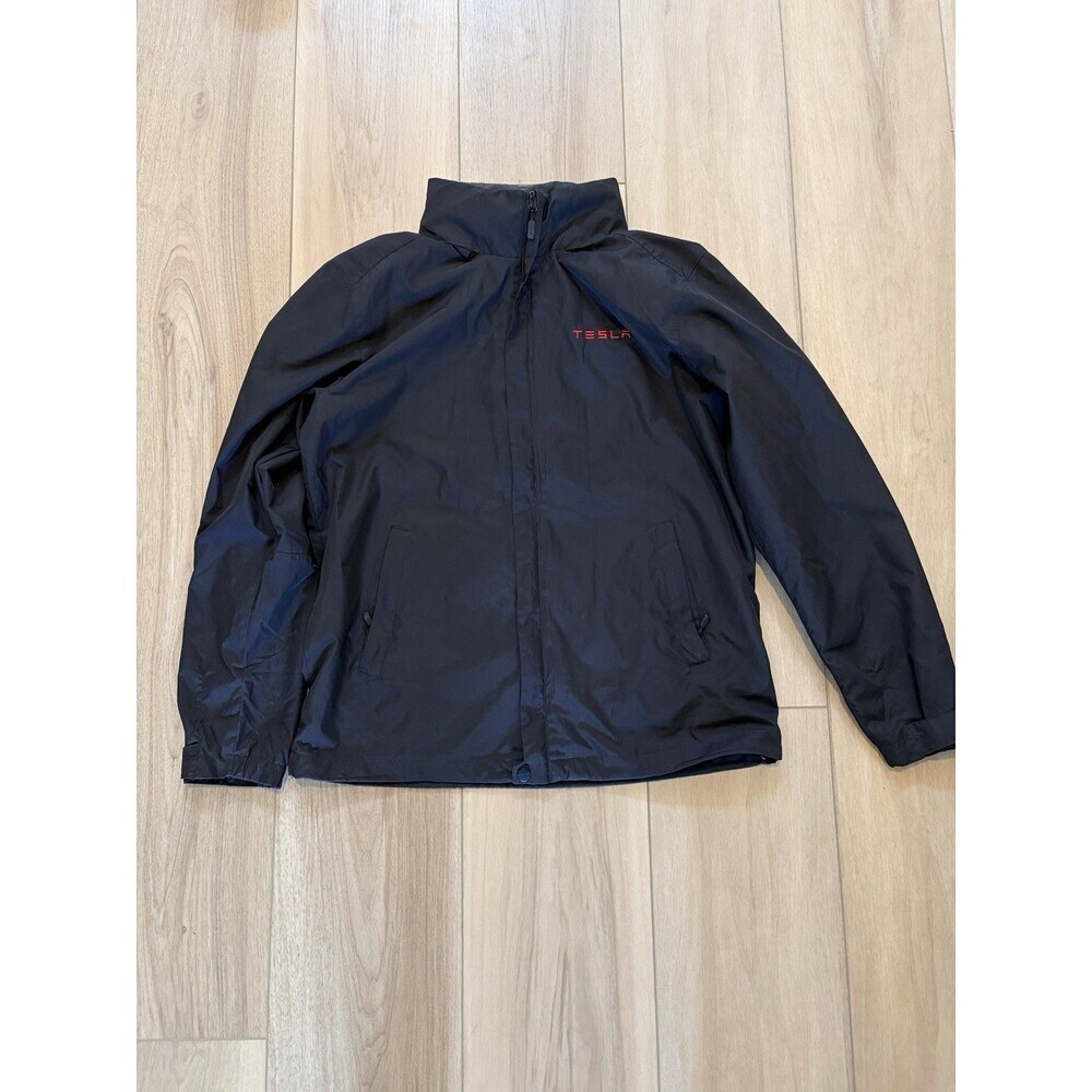 Tesla Employee Corporate Jacket Black Red Embroidery Full Zip Mens L Stormtech